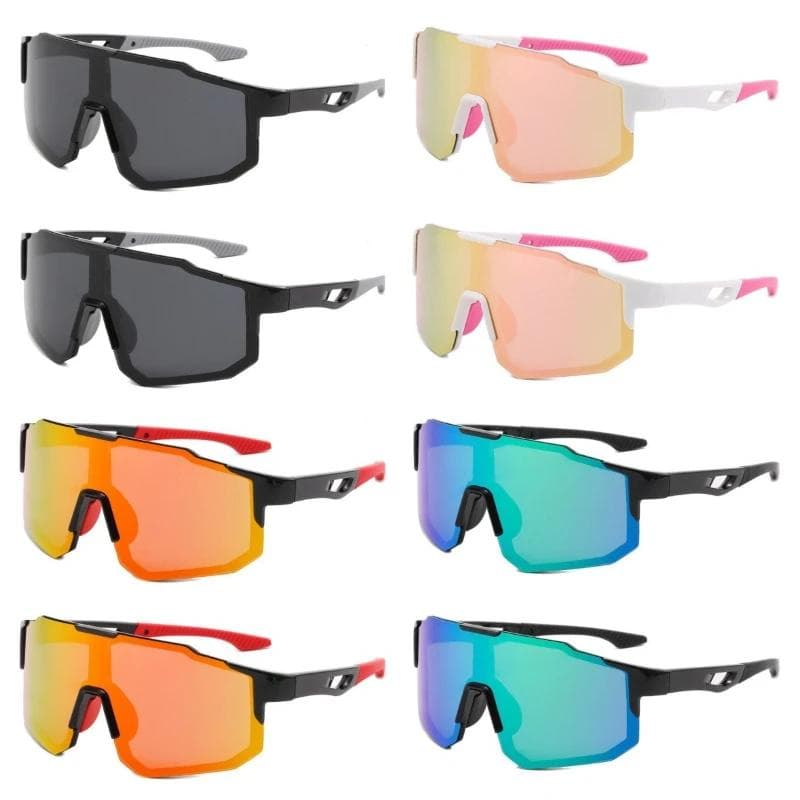 8PCS Cycling Sunglasses UV400 Windproof Sports Goggles for Men Women Outdoor Bike Riding Sun Glasses