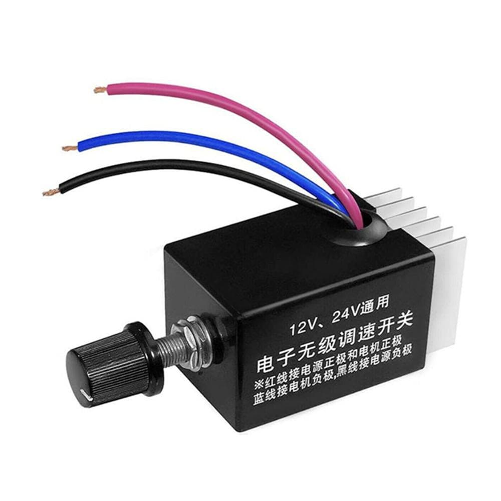 DC 12V 24V Motor Speed Controller Switch Car Truck Fan Heater Control Defroster