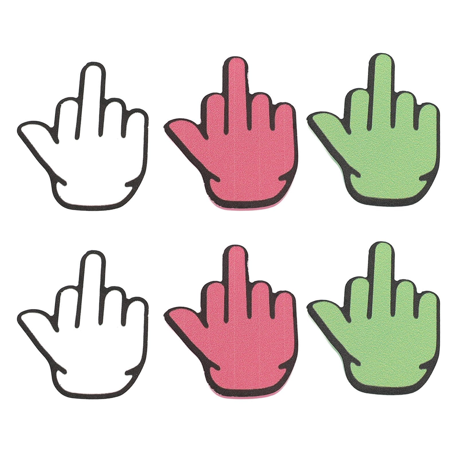 6PCS Suction Cup Middle Finger Sticker Funny Powerful Suction Multipurpose Wear Resistant for Phone
