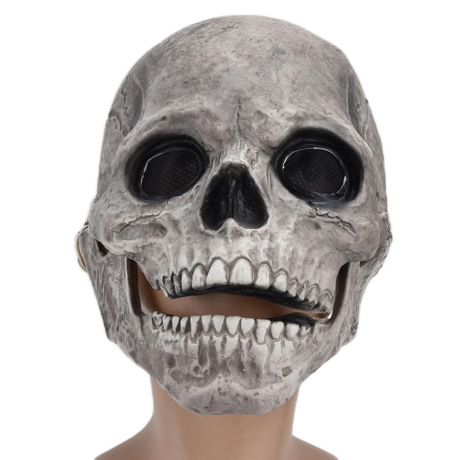 Halloween Skull Mask Full Head Cosplay Party Mask for Christmas Easter New Year s FestivalYellow dark grey