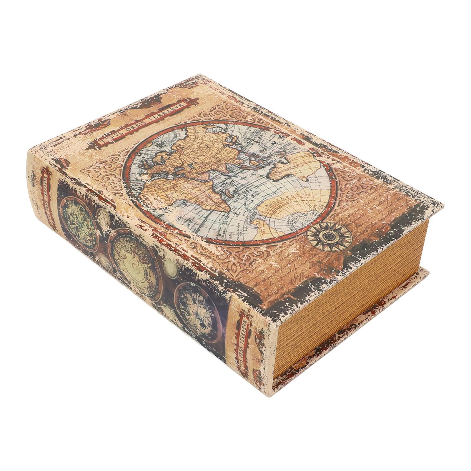 Decorative Books Box Vintage European Style Large Capacity Durable Material Widely Used Book Box