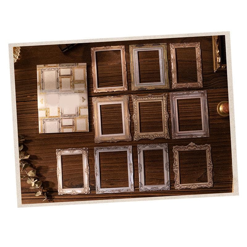 20 Sheet Vintage Paper Frame Border Scrapbooking Border Paper with Embossed Pattern for Journal Art