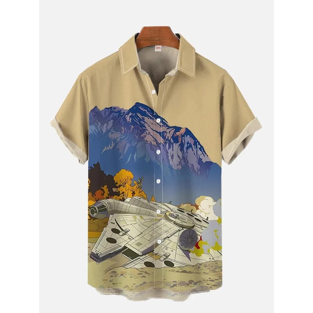 Hawaii Shirts Man New Stars-wars Shirts Men Women Clothes Tee Tops Boys Girls Tees Walker Printing Short Sleeve Shirt 4XL