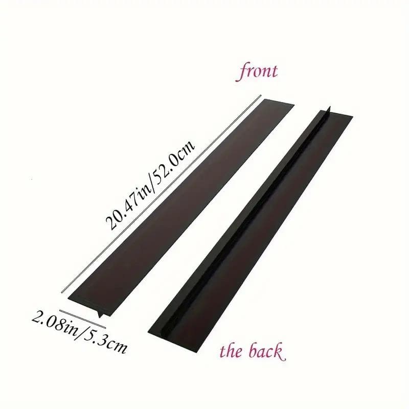 1/2pcs Kitchen Silicone Stove Counter Gap Cover Kitchen Range Gap Cover Filler Heat Resistant Mat Seals Spills Between Counter Stovetop 2pcs black