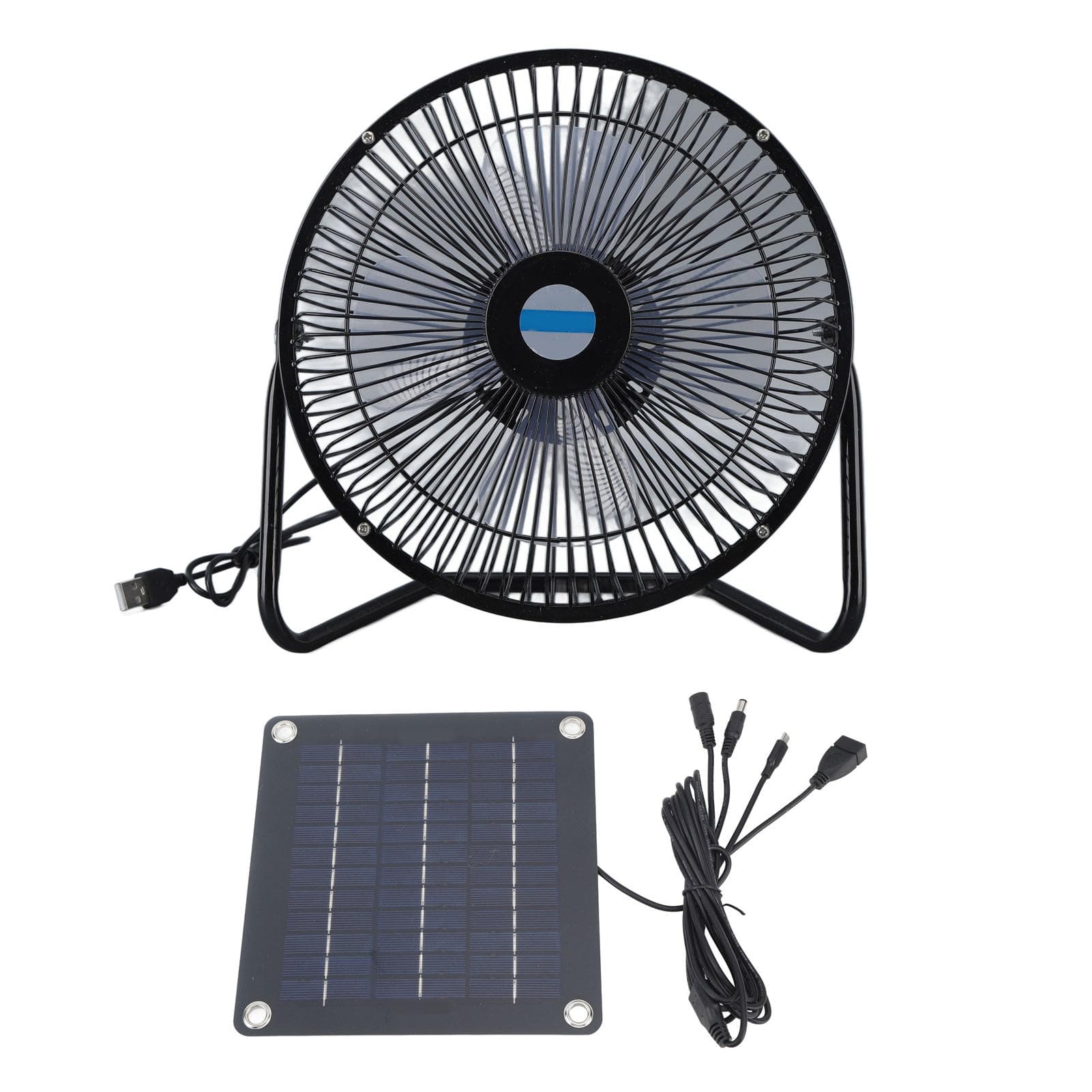 10W Solar Panel Powered Fan 8inch USB Portable Solar Panel Fan for Camping Outdoor Chicken Dog Pets