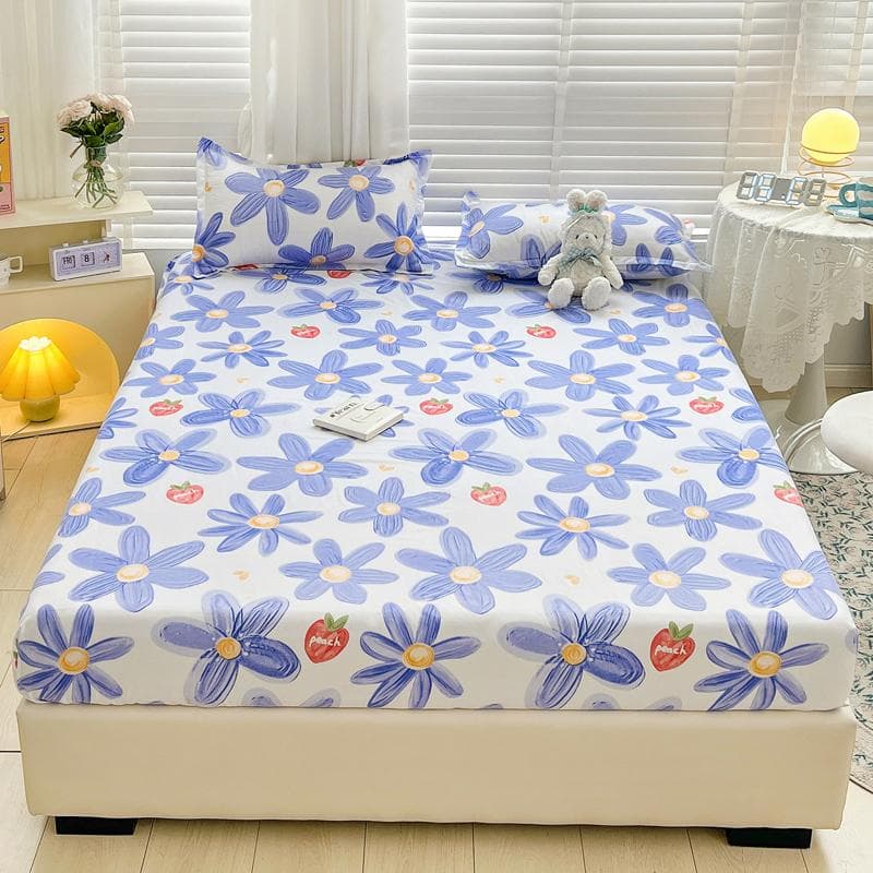 Brushed Fitted Sheet Elastic Bedsheet For Home Breathable Bed Linen Sabanas Para Cama Simple Style Bed Covers (No Pillowcase) Single 90x200cm 1pc