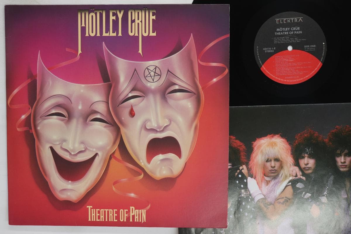 LP Record MOTLEY CRUE  Theatre Of Pain 604181E ELEKTRA 1985 US Metal Used