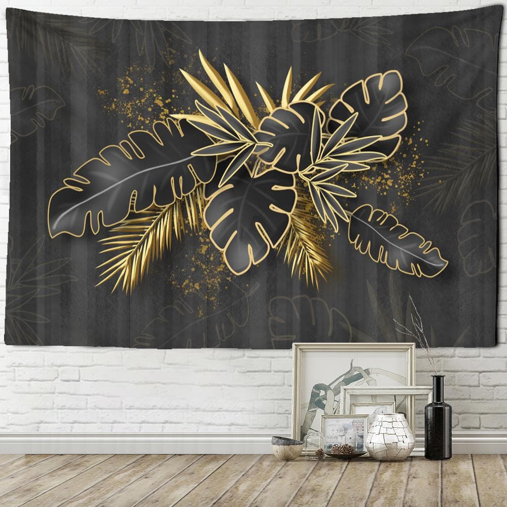 Phnom Penh Palm Leaves Tapestry Wall Hanging Bohemian Psychedelic Tropical Plants Simple Aesthetic Home Decor 95x70cm
