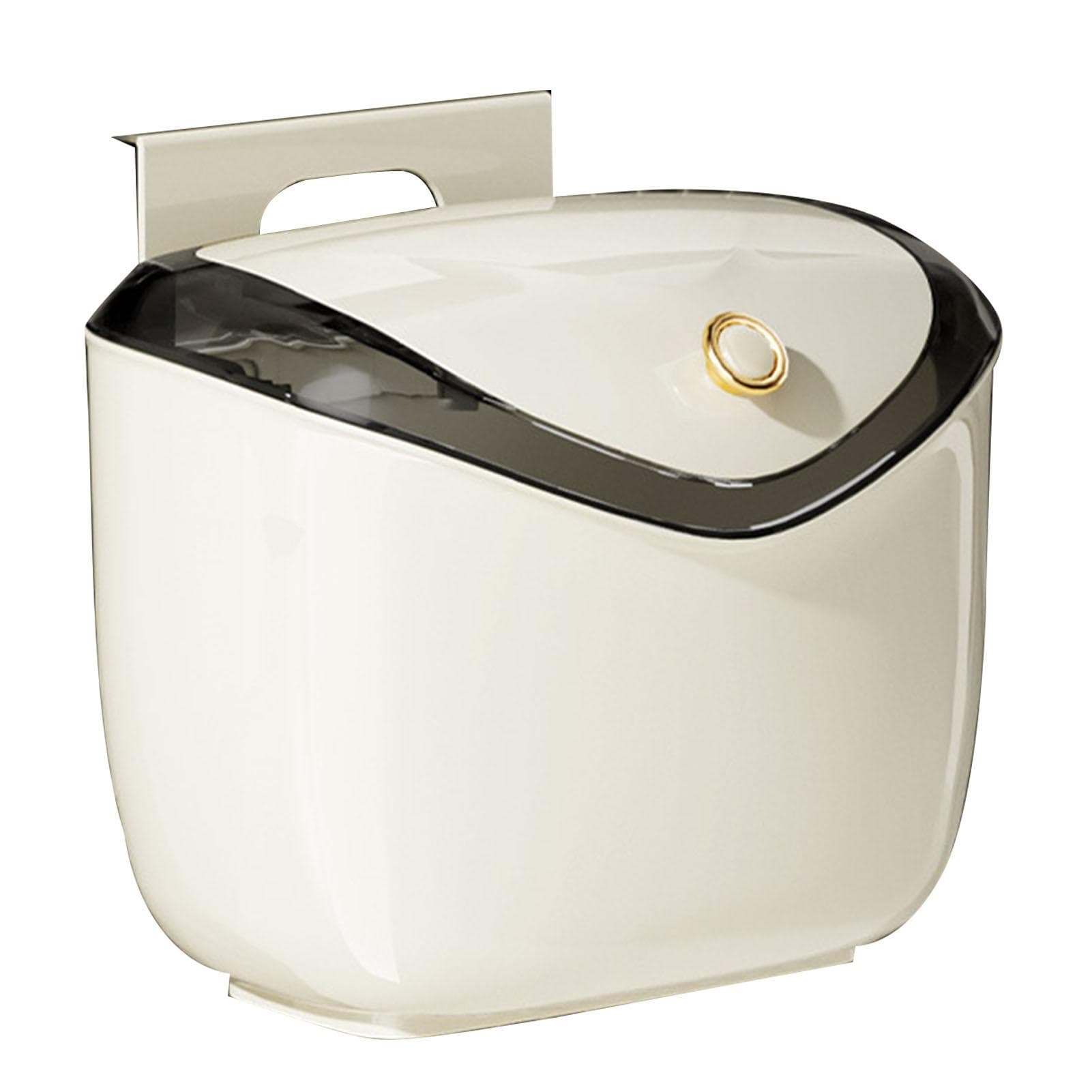 Hanging Small Trash Can Wall Mounted Punch Free Kitchen Compost Bin with Lid for Counter Top Under