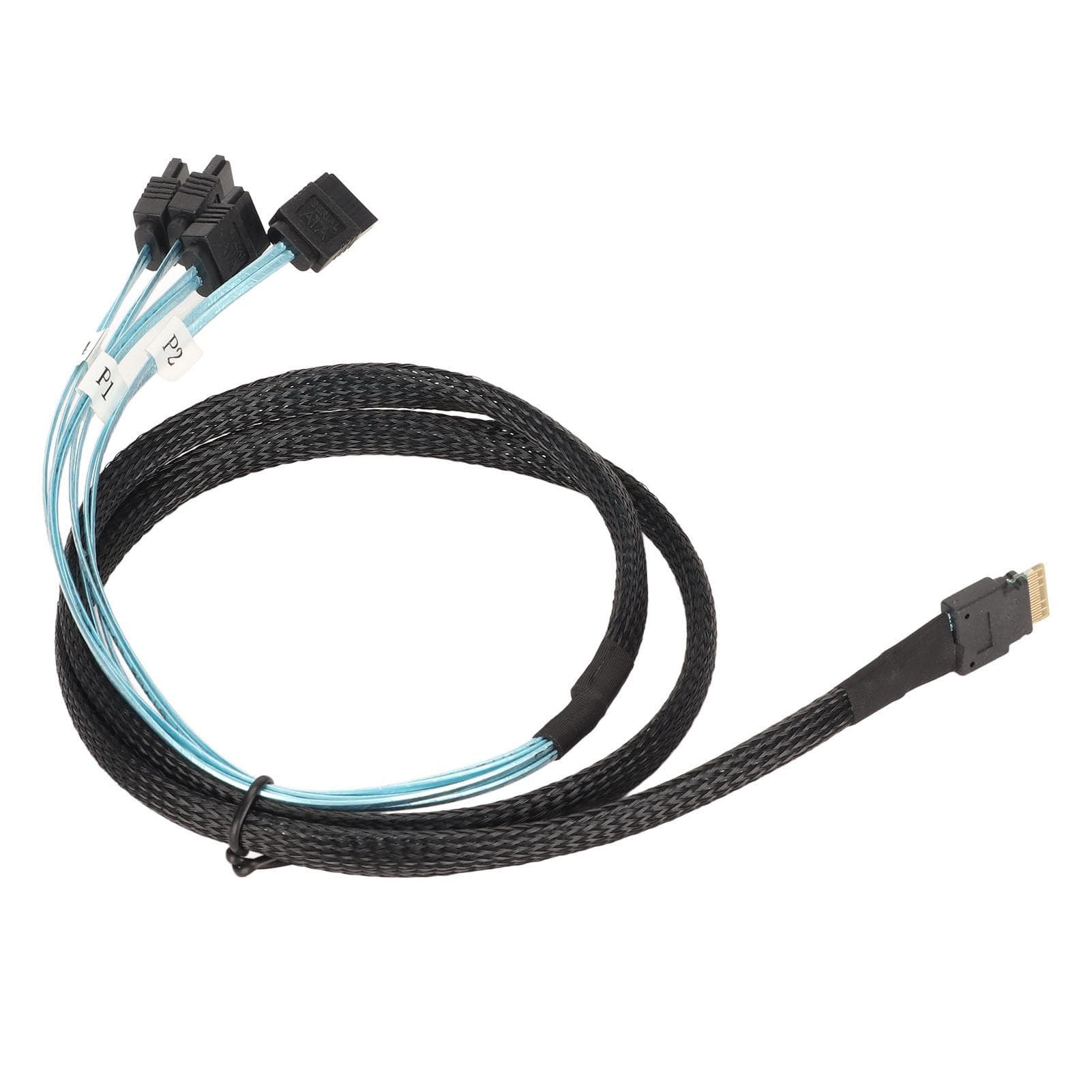 SAS Cable SFF‑8654‑4 SATA 7 Pin Array Disk Faster Transmission Mini PVC Computer Accessories 1meter 1m / 3.3ft