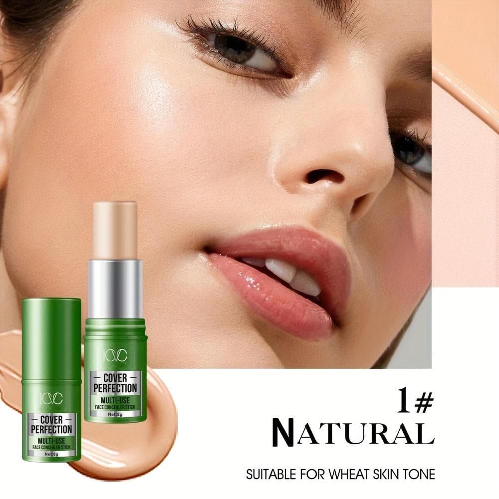 Full Coverage Concealer Stick with Natural Matte Finish Waterproof Foundation Stick for A Flawless Base Effectively Covering Dark Circles Blemishes 01