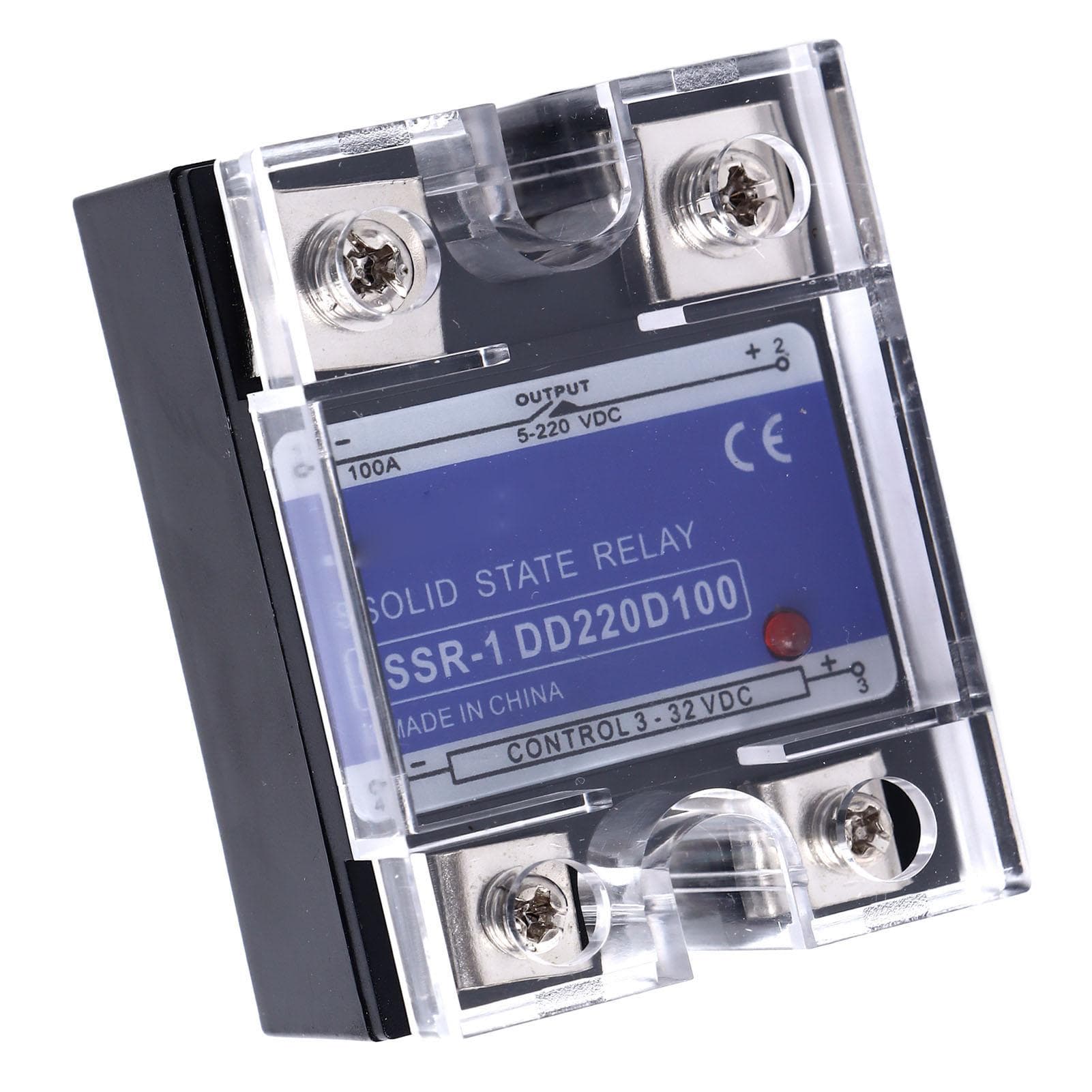 Single Phase Solid State Relay 3 to 32VDC Input 5 to 220VDC Load Solid State Relay Module 100A