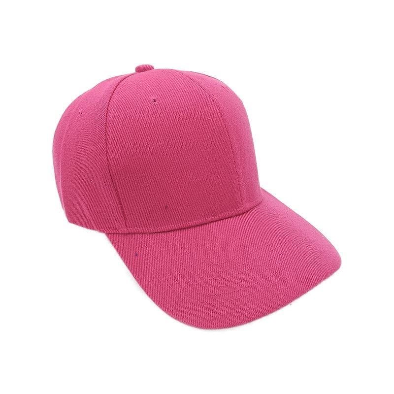 Men Women Plain Curved Sun Visor Baseball Cap Hat Solid Color Fashion Adjustable Caps rose red