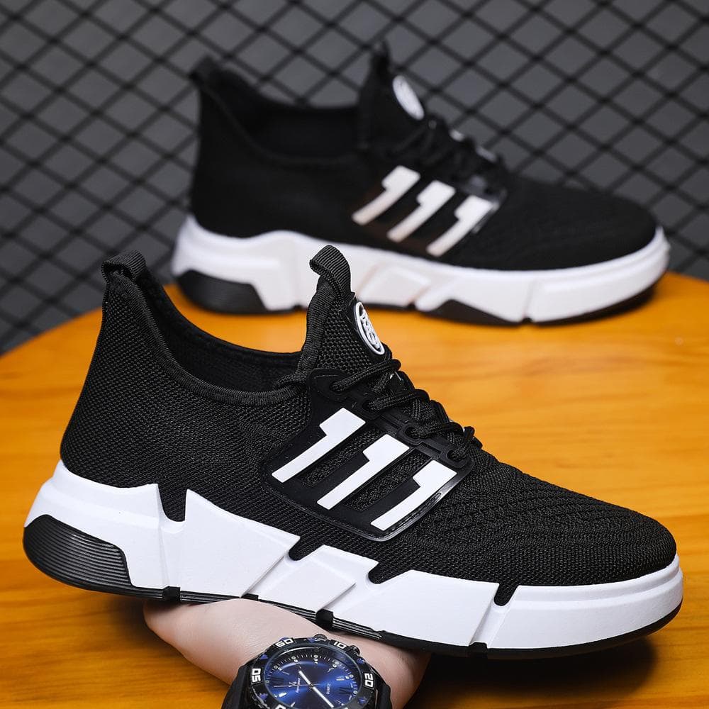 Men's Shoes Spring New Men's Casual Shoes Knitted Breathable Sports Shoes for Men 45