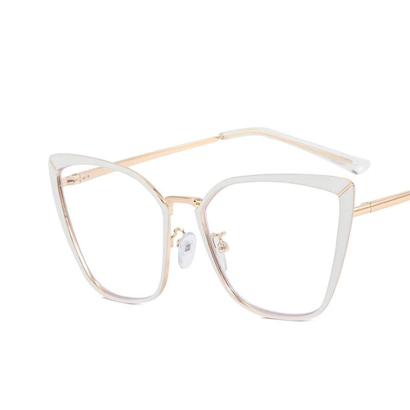 Luxury Designer Sunglasses Women Cat Eye Metal Frames Cool Summer Beach Fashion Optical Glasses UV Protection