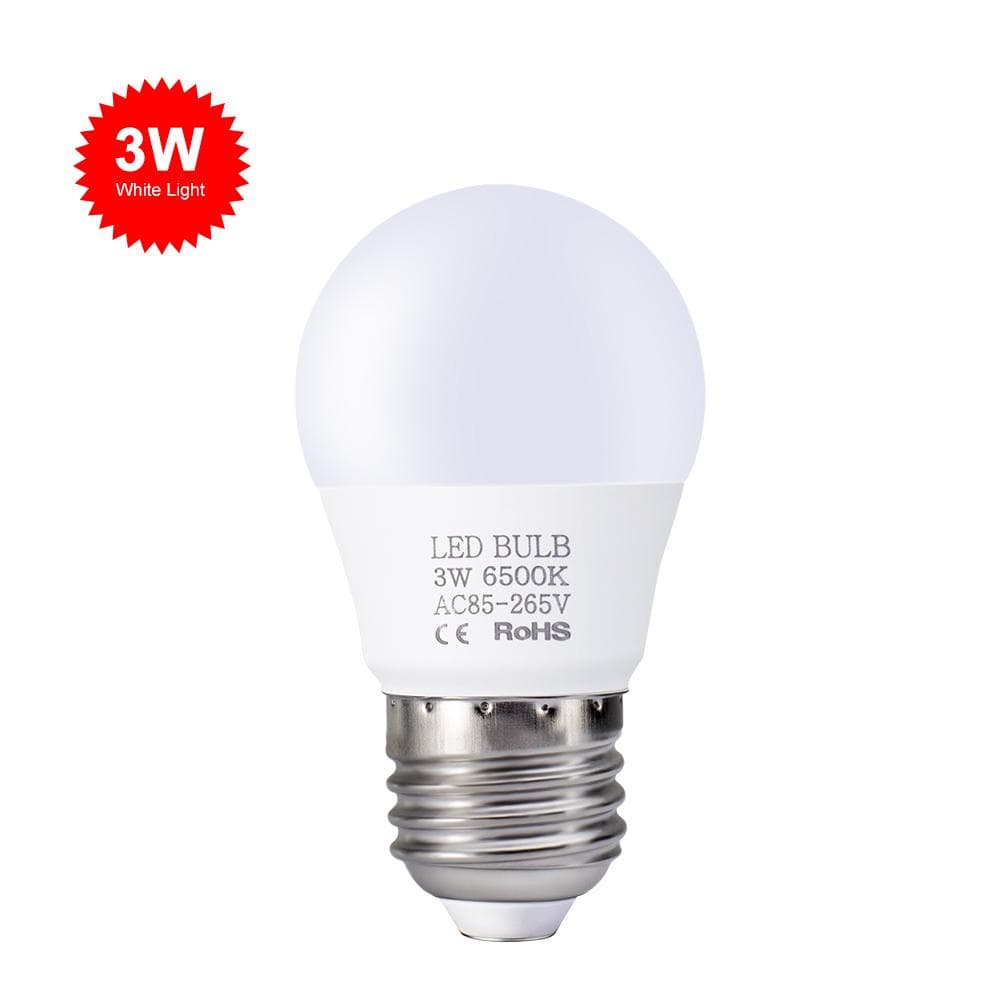 3W Lampadine LED E27 Lampadine Risparmio energetico Luce bianca 6000-6500K White
