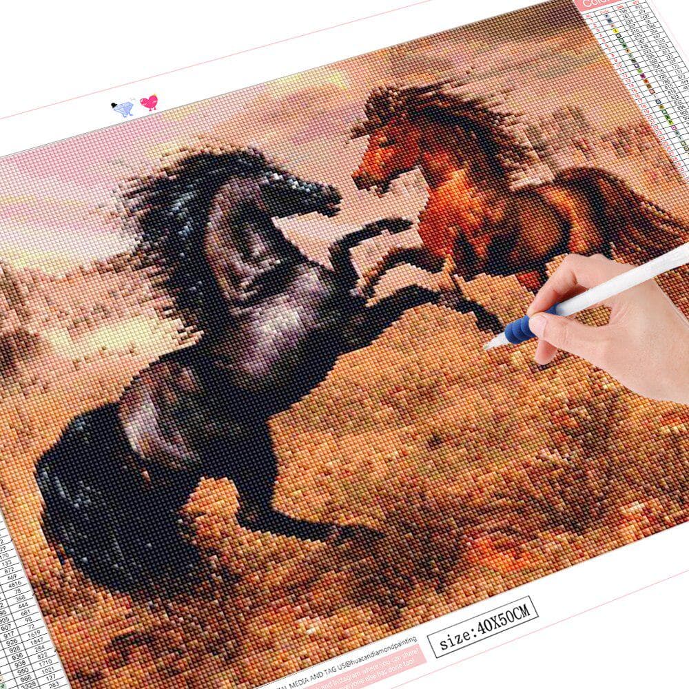 5D Diy Diamond Embroidery Horse Home Decoration Diamond Art Mosaic Animal Painting 20X30CM