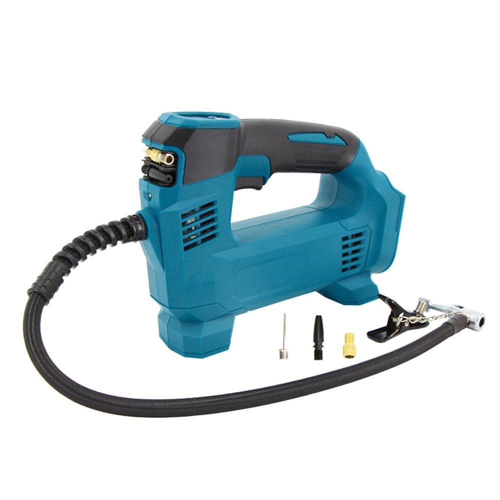 Lithium Battery Inflator Cordless Electric Air Pump Intelligent Car Tire Pump Portable Digital blue