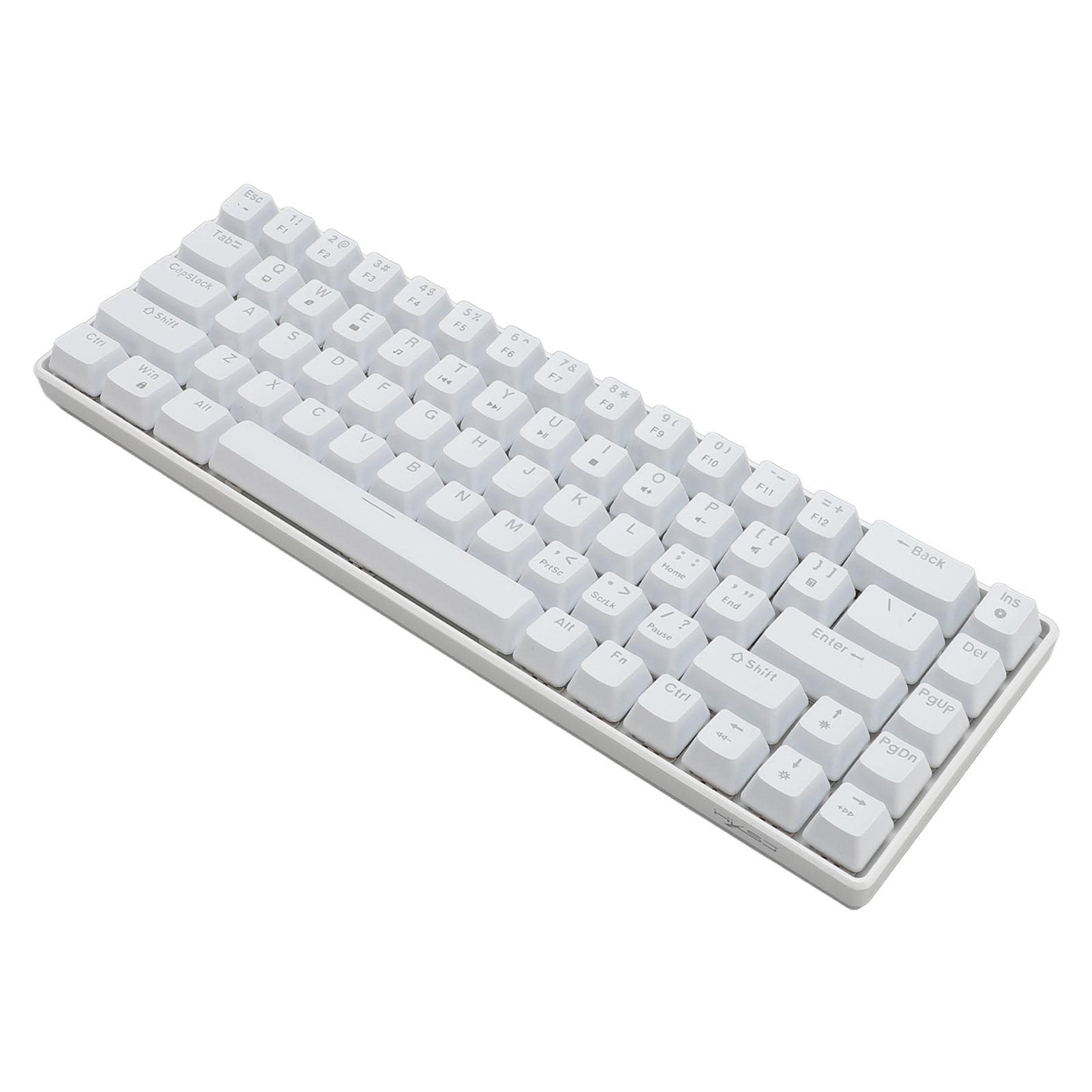 68 Keys Wired Keyboard with Red Switches Ice Blue Backlight 20 Lighting Modes Mechanical Gaming