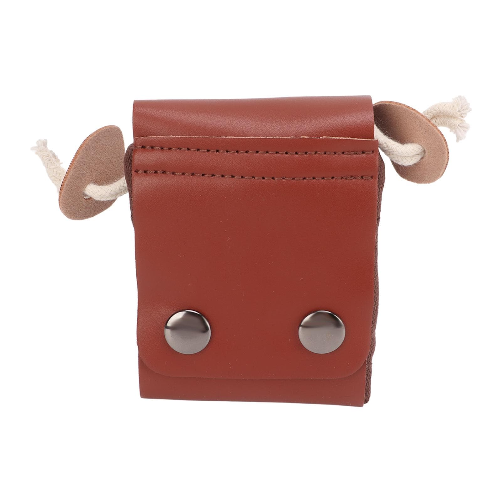Outdoor Foraging Bags Fruit Picking PU Leather Canvas Foraging Pouch Camping Waist Hanging Tool Bag brown