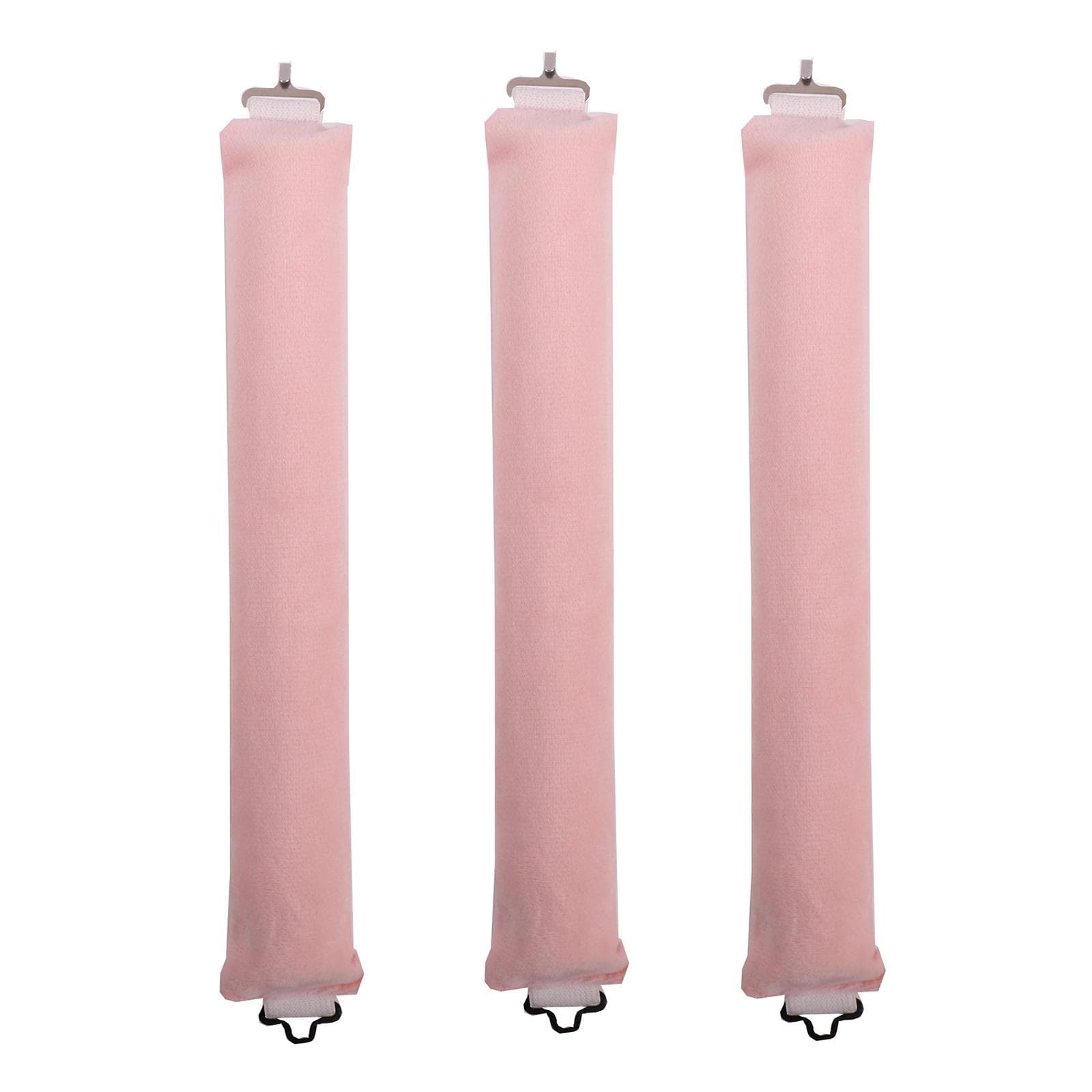 3PCS Lazy Hair Curler Hair Curling Tool Big Wavy Curling Tube Foam 0 pink