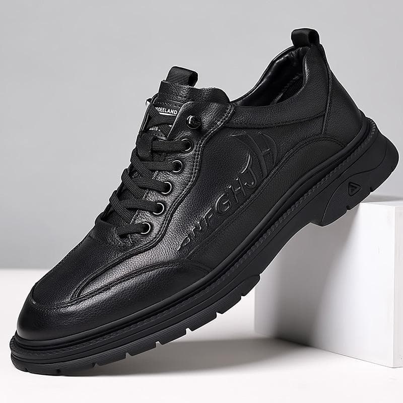 Top Layer Cowhide Men's Shoes Casual Leather Shoes Men's Boots Cotton Shoes 44