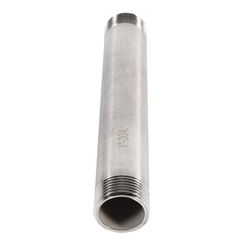 304 Stainless Steel Threaded Male x Male Adapter Pipe Fitting Connector(1 )