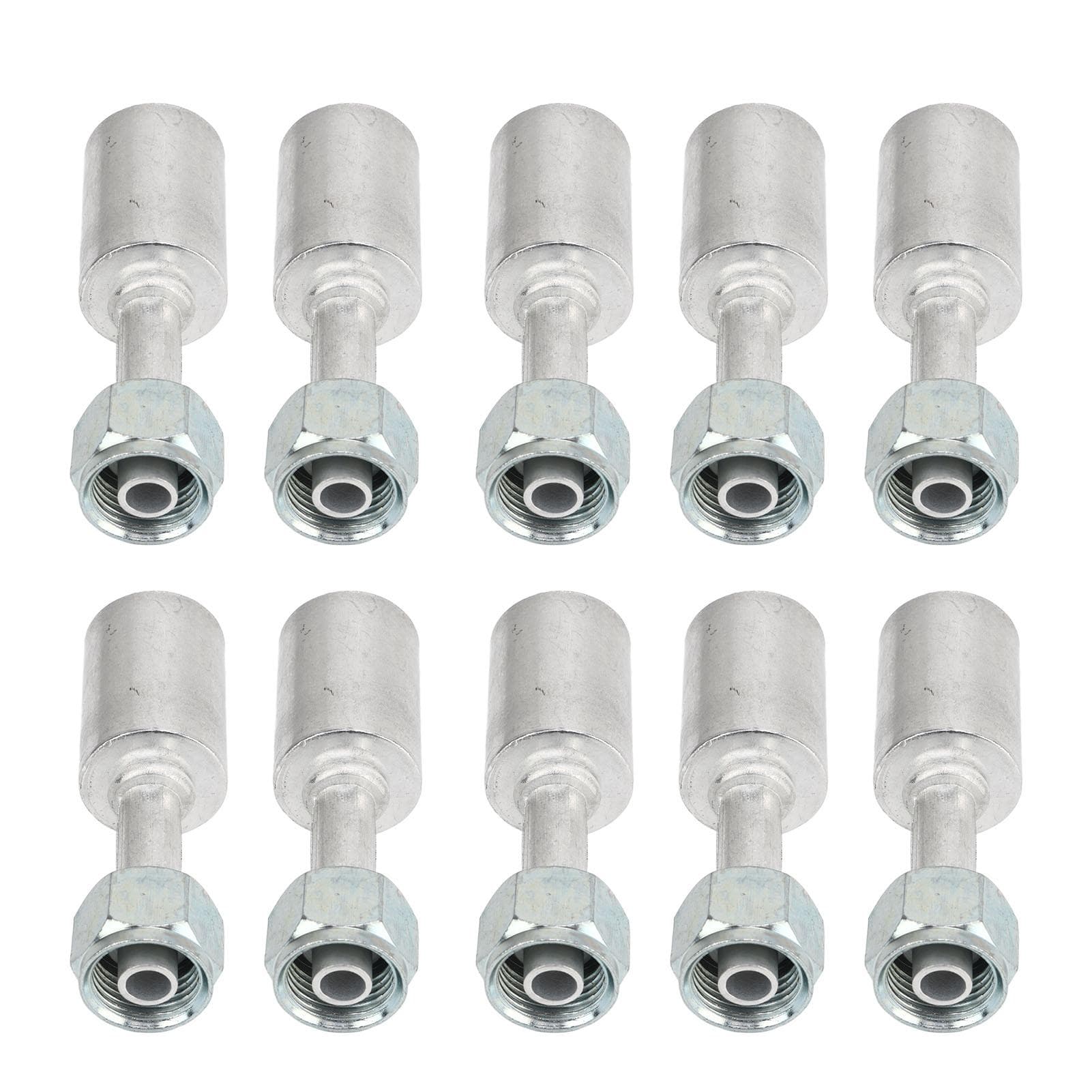 10pcs Air Conditioning Hose Fitting with R12 38in Sleeve 180 degrees  Aluminum for Car Truck Engineering