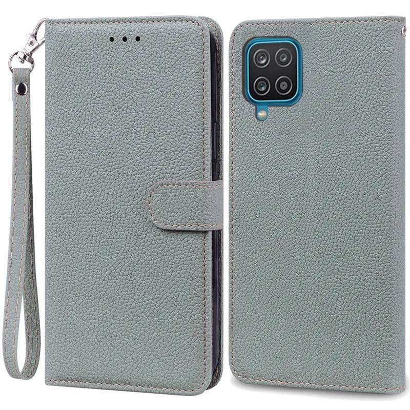 16 Colors Galaxy A12 Case For Samsung Galaxy A12 Case Leather Wallet Flip Case For Samsung A12 5G GalaxyA12 A 12 Protective Card Slot Holder Cover grey