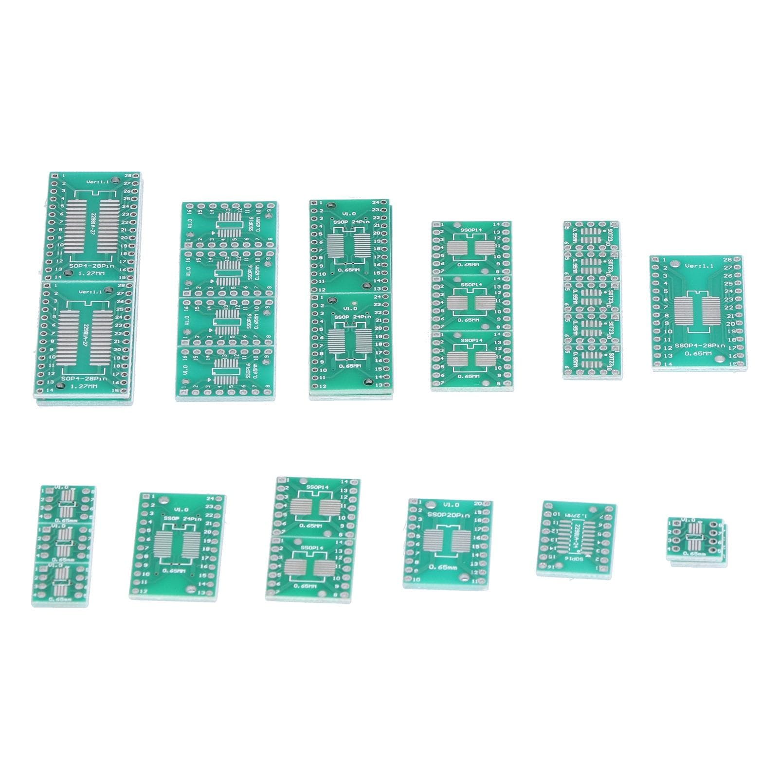 35Pcs Prototype Board PCB SMT to DIP Adapter Plate Converter Industrial Control Components