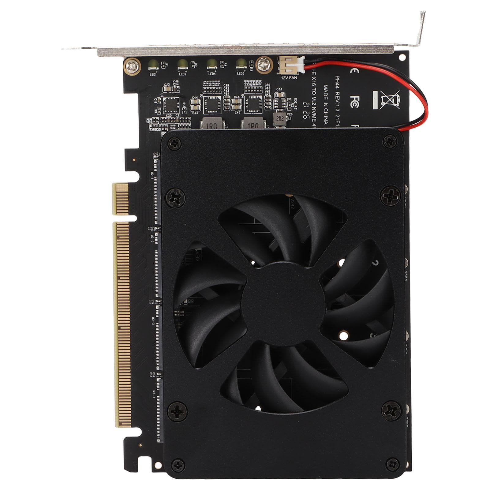 Adapter Card NVME M.2 to PCIE X16 4 Ports 32Gbps Expansion Card Computer Accessories with Enhanced