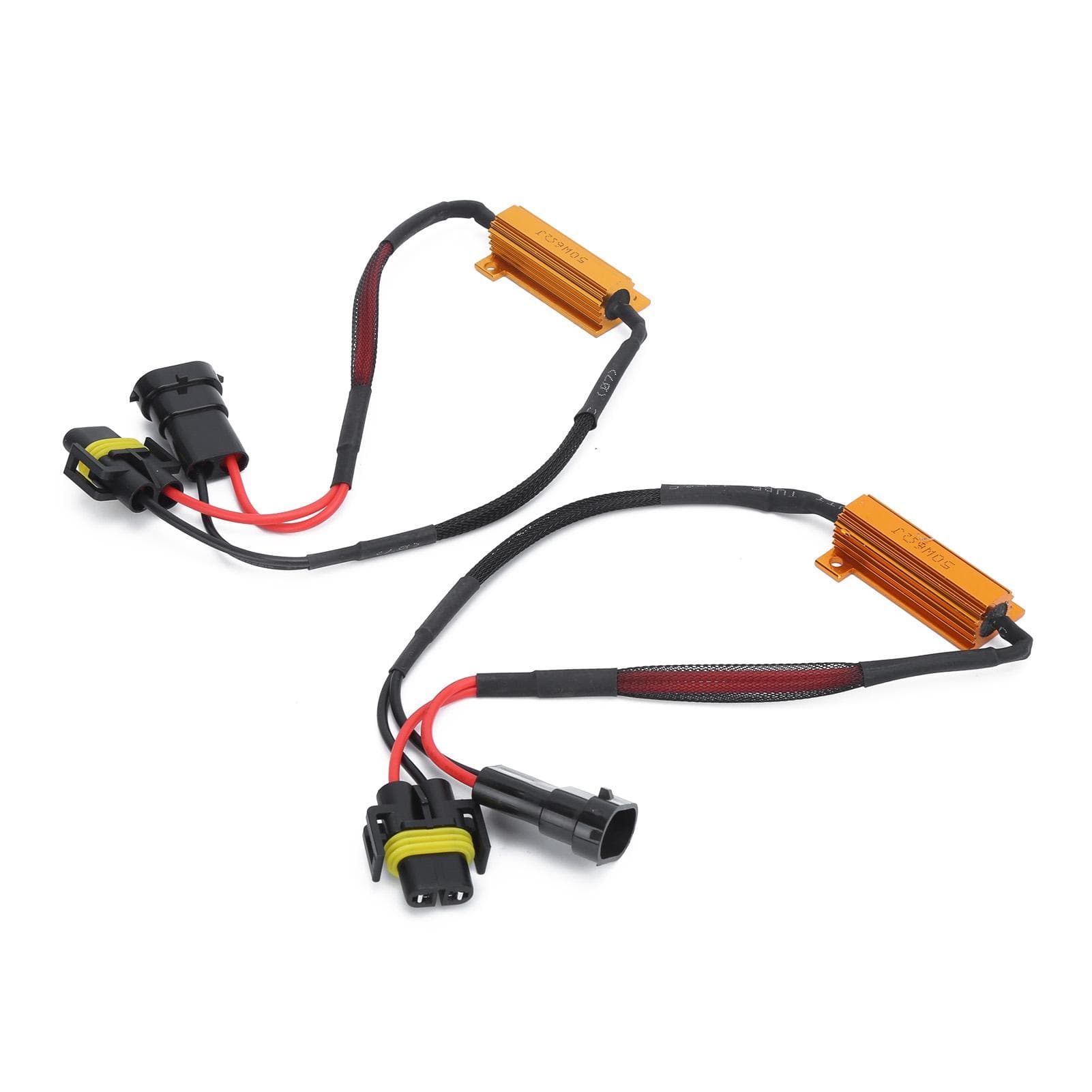 2pcs H11 LED Fog Light Decoder 50W 12V Load Resistor Auto Car Headlight Anti Flicker Canceller