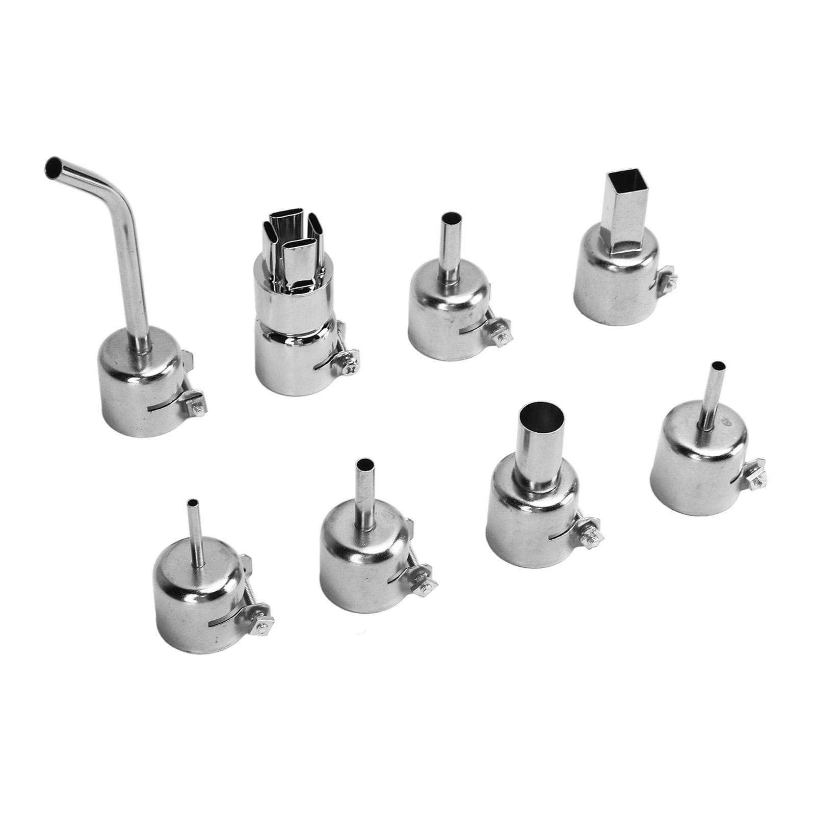 8PCS Hot Air Gun Nozzle Zinc Alloy Desoldering Nozzle Assortment Soldering Station Repair Tool