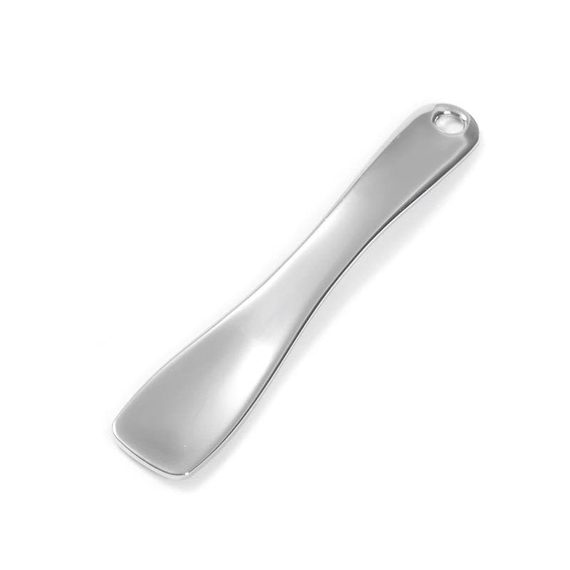 1pcs Metal Zinc Mini Cosmetic Spatula Curved Scoop Gold Silver Makeup Accessories Mask Cream Spoon Eye Cream Stick Beauty Scoop silver