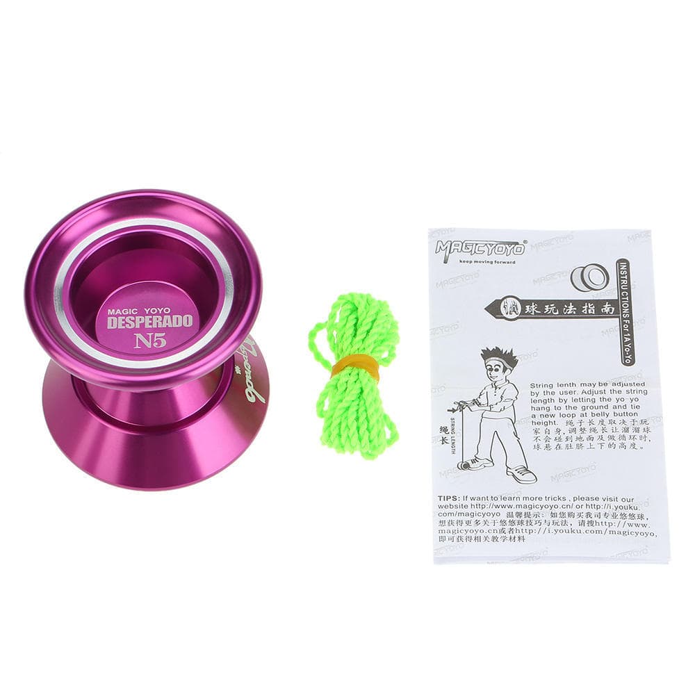 Magic Yoyo N5 Desperado Aluminum Alloy Metal Yoyo 8 Ball KK Bearing with Spinning String for Kids