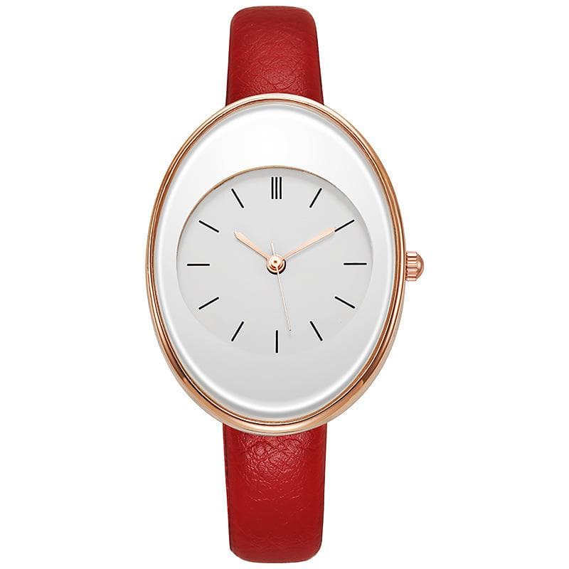 Women's Watch Personality Simple Belt Quartz Wristwatch OneSize red