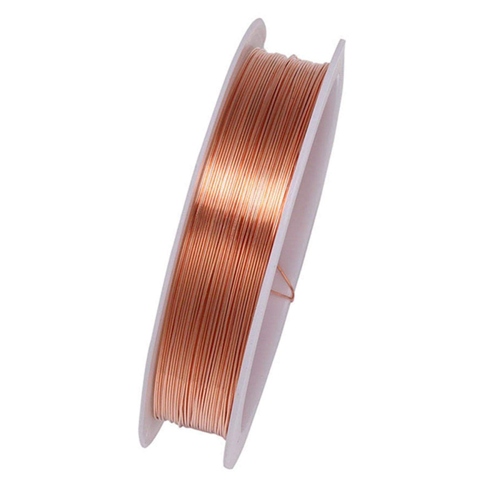 Jewelry Beading Wire 8ft Strong Tarnish Resistant Copper Craft Wire for DIY Jewelry Necklace 0.8mm brown