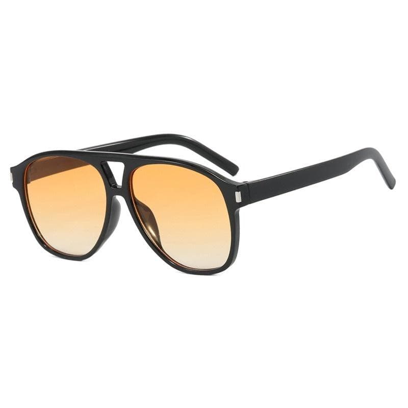Vintage Oversized Sunglasses Women Retro Double Beams Big Frame Rivet Square Glasses Female Sun Glasses Oculos De Sol only 1pcs sunglasses