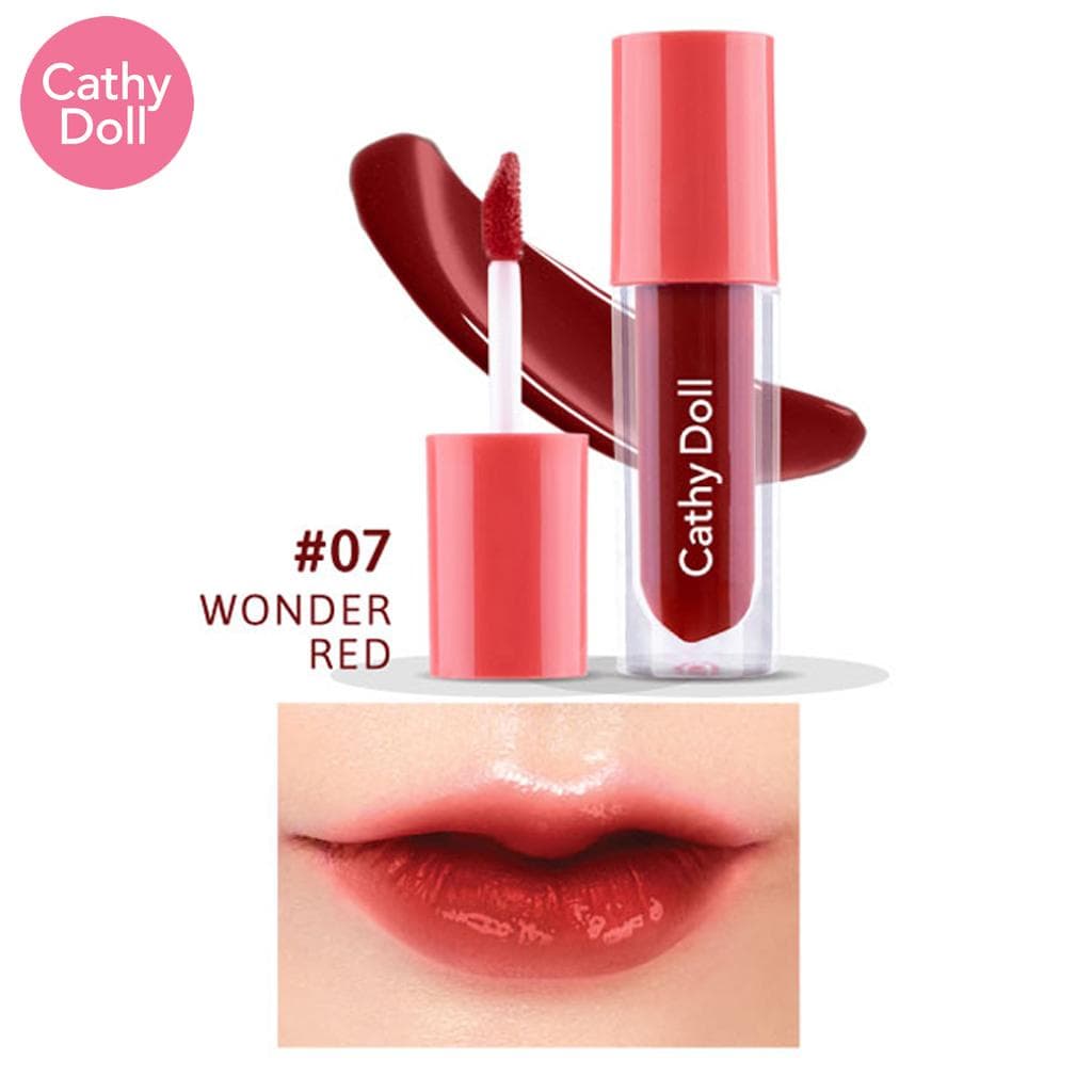 Karmart CATHY DOLL Glow Gel Tint Lip 2.4 g. - Thai Cosmetic Make Up 07 Wonder Red