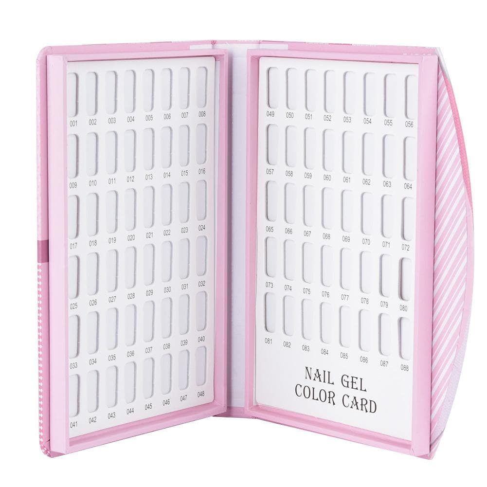 Nail Polish Gel Color Display Card Acryl Gel Tips Manicure Salon Accessory 88 grids