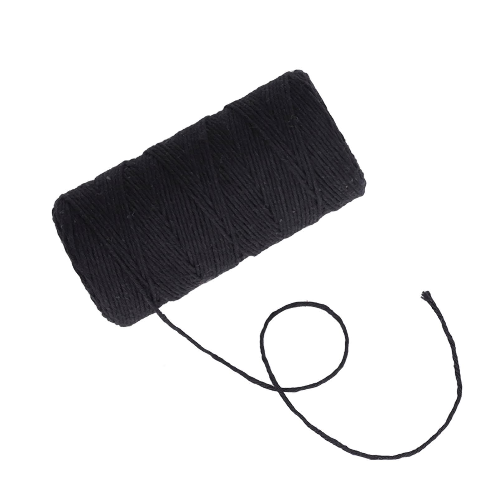 Macrame Cord 2mm Soft Thick Odorless Recycled Cotton Macrame Rope for DIY Tassel Crafts Gardening black