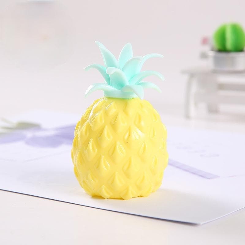 1PC Fun Soft Pineapple Ball Stress Reliever Toy Children Adult Fidget Squishy Creativity Sensory Toy yellow
