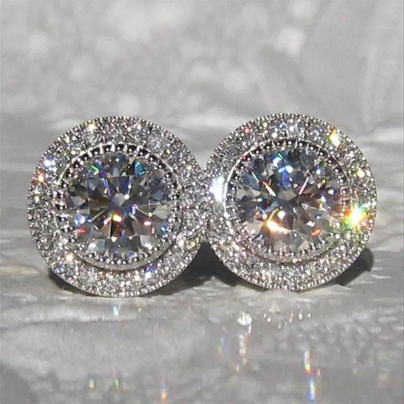 Women's Delicate Acupuncture Points Weight Loss Earrings Cubic Zirconia Slimming Earrings Fashion Lymphatic Drainage Jewelry