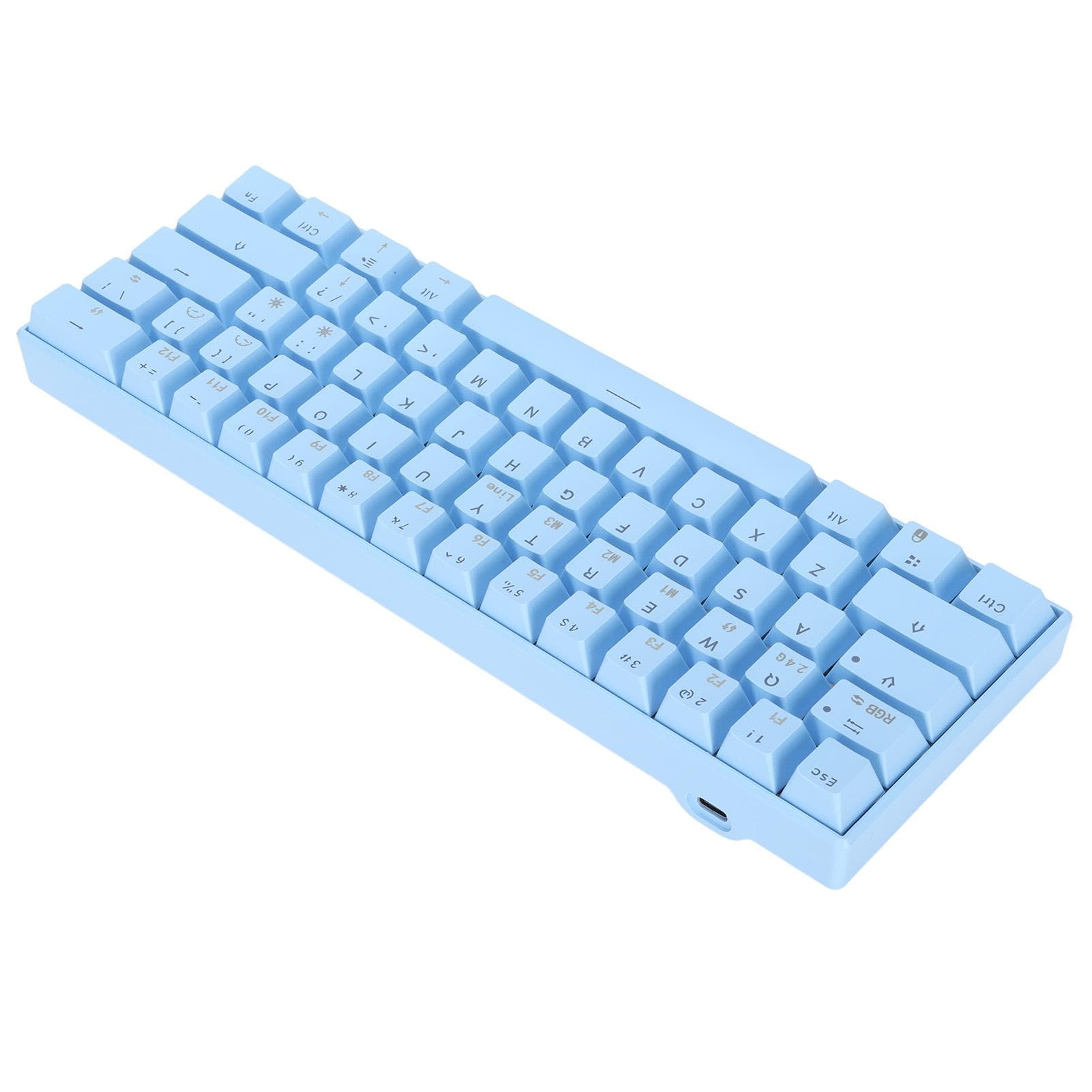 READSON Mechanical Keyboard 61 Keys RGB 3 Modes Support Wireless Compact Ergonomic Wide Green axis