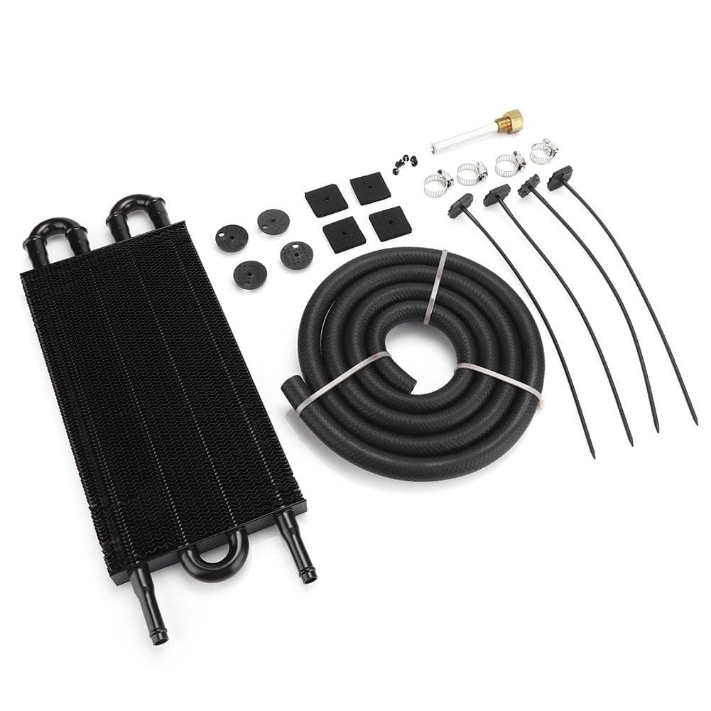 Universal Transmission Oil Cooler Radiator Auto Car Modified Parts4 Row Black