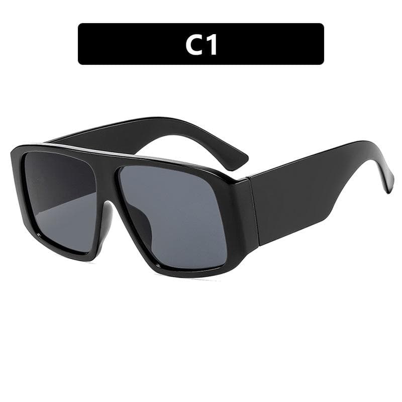 Retro Large Square Frame Women Sunglasses Steampunk Designer Brand UV400 Trendy Female Goggles Accessories