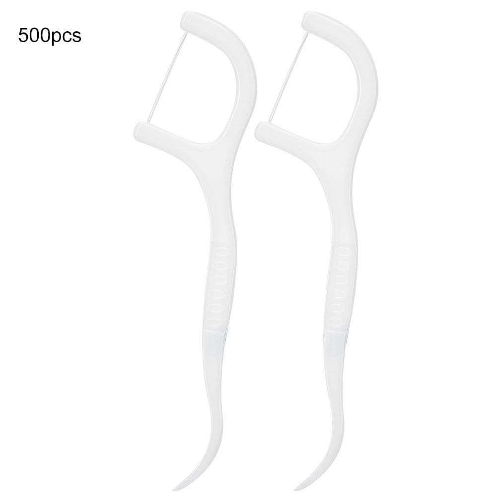 500pcs Disposable Dental Floss Stick Teeth Stain Removal Floss Oral Care Tool