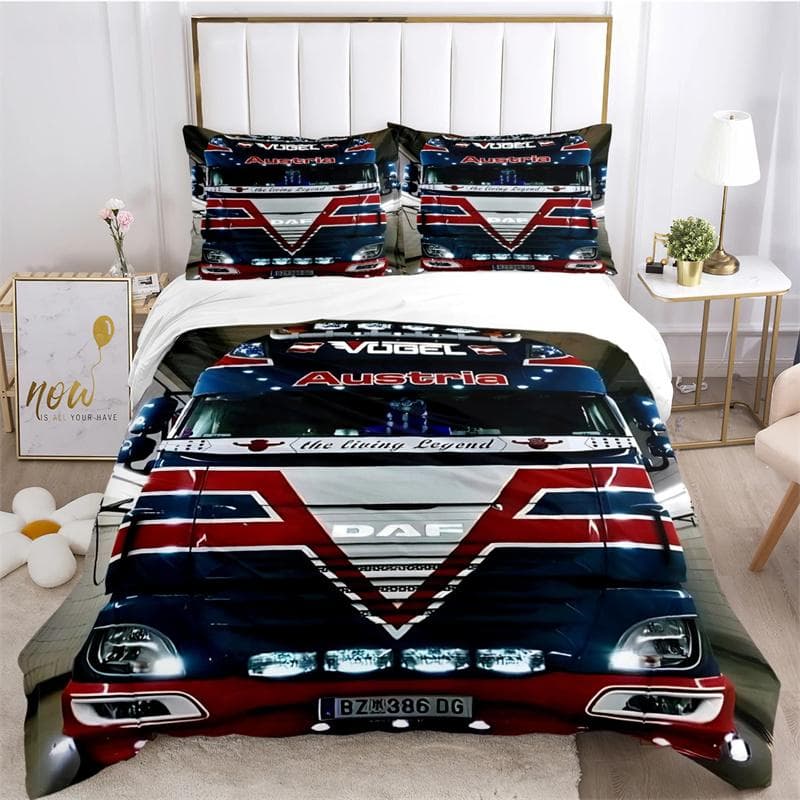 DAF Truck Casal Bedding Se Duvet Cover Set with Pillowcase Home Textile Twin Full Queen King Children's Gift 140X200cm-2pcs