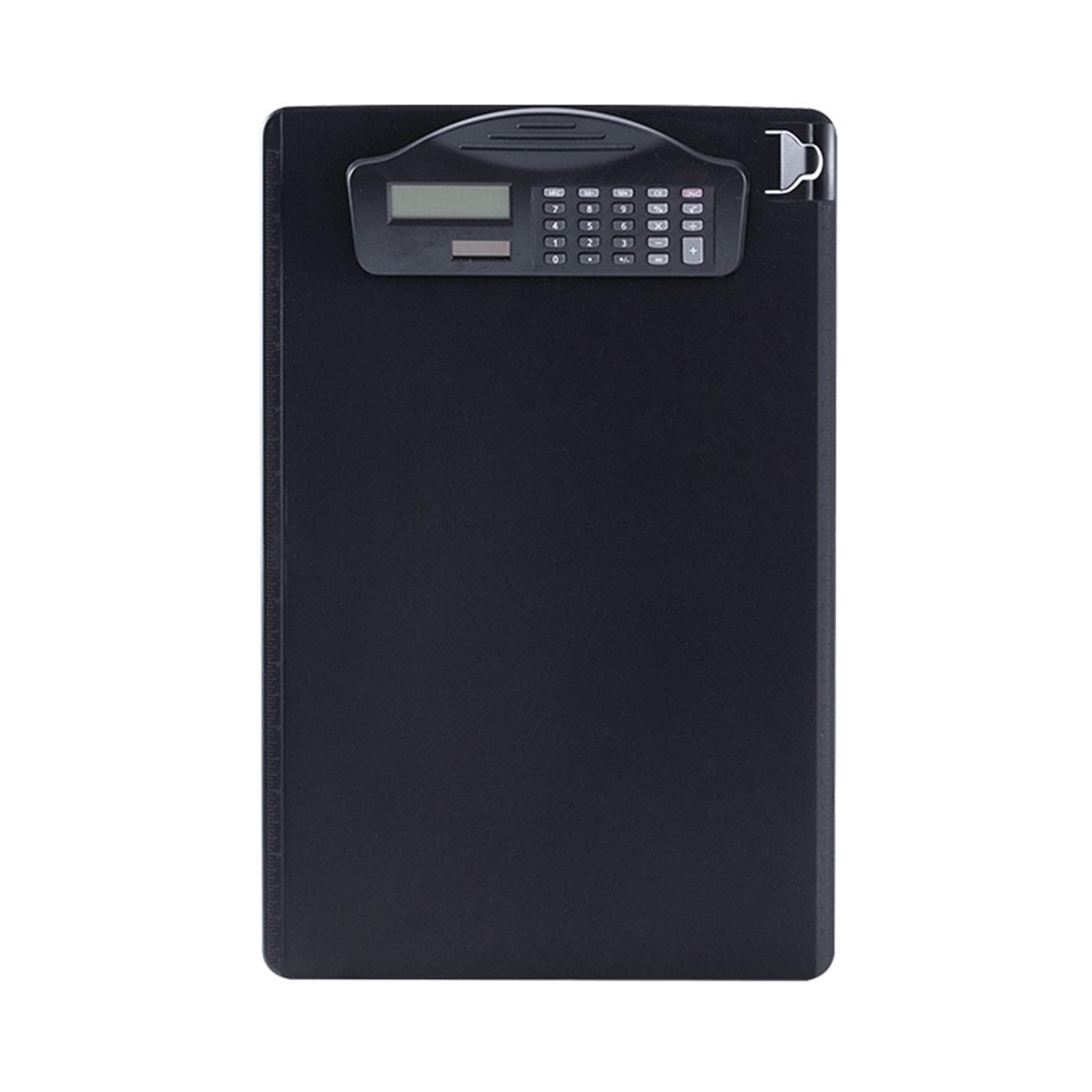 Multifunctional Clipboard with Binder Calculator Writing Pad Pen Slot & Scale for A4 Paper File black