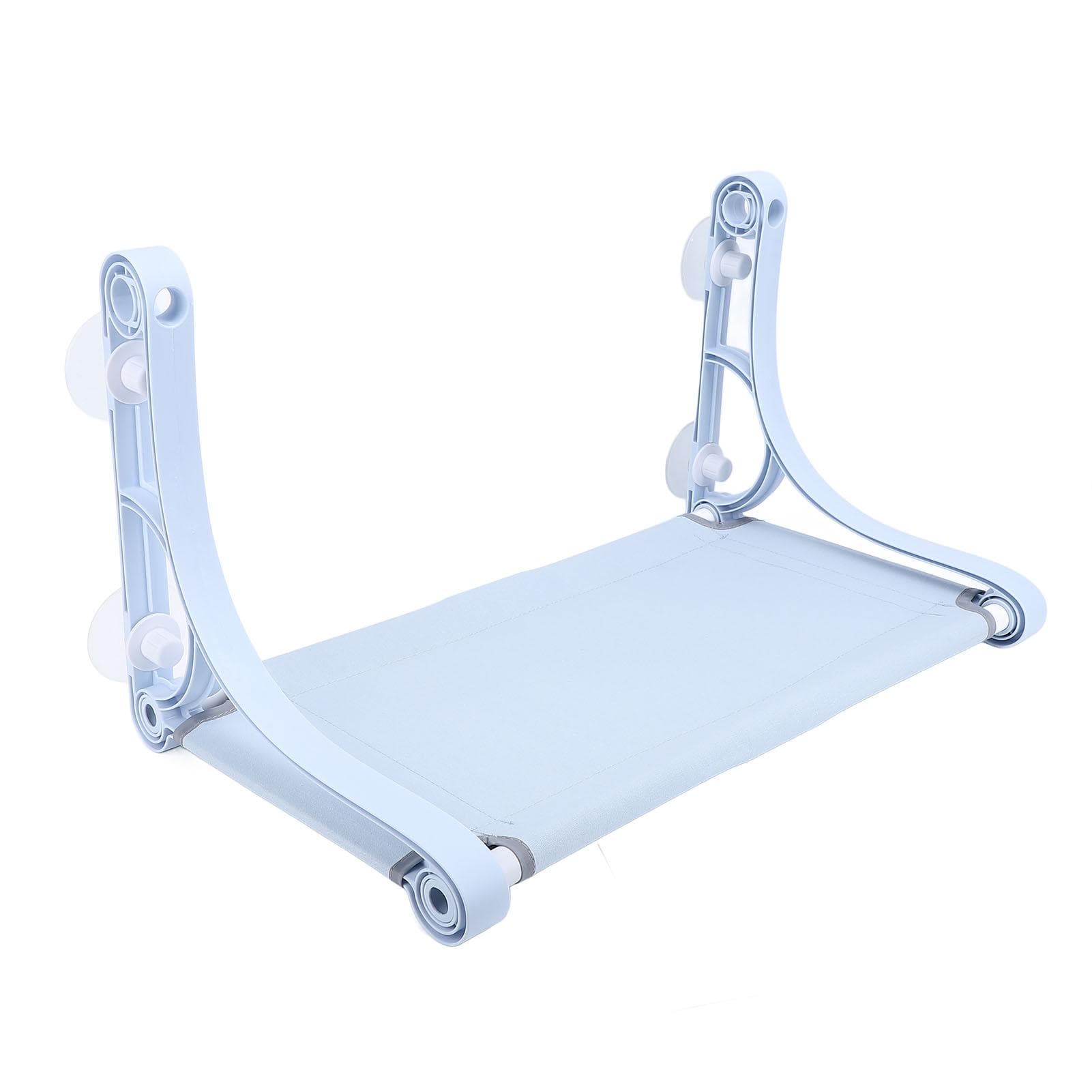 Cordless Cat Window Perch Cat Hammock with 4 Suction Cups Strong Load Bearing Sturdy Frame Cat blue